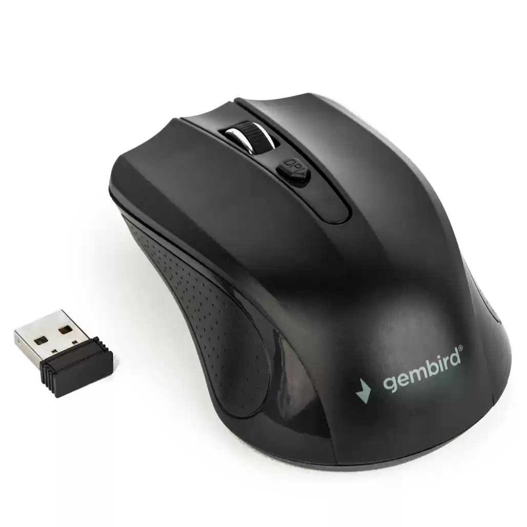 Миша бездротова Gembird MUSW-4B-04, USB, чорна, для компʼютера та ноутбука - зображення 1
