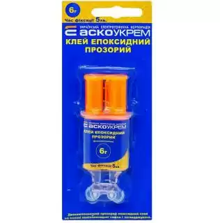 Фото товара Клей епоксидный Аско в шприце 6 мл