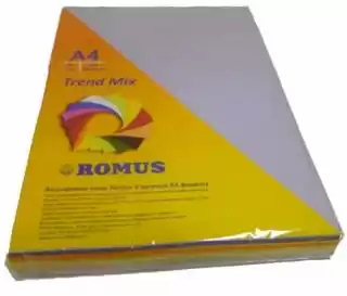 Фото товара Бумага цветная А4, 80 г/м2, 250 л. Mix Trend 5 цветов (R50904)