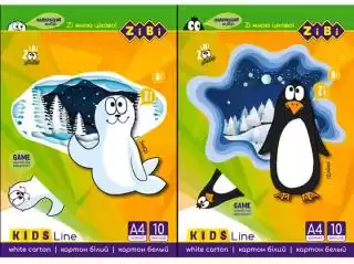 Фото товара Картон белый А4 10 л. ZiBi (ZB.1990)