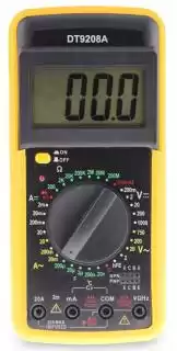 Фото товара Мультиметр 9208А, звук, температура, hold, прорезиненный