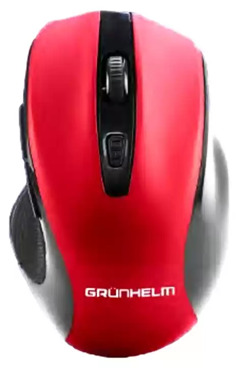 Миша дротова Grunhelm M-342WD, USB, чорно-червона, для компʼютера та ноутбука - зображення 1