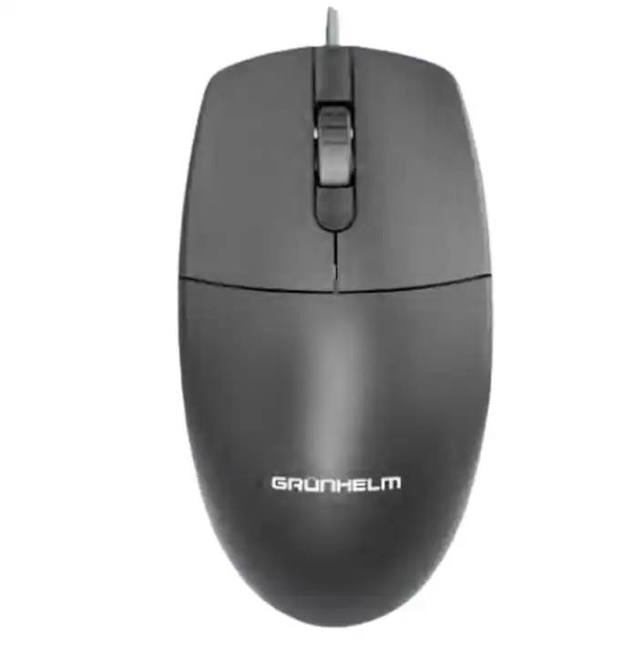 Миша дротова Grunhelm M-397WD, USB, темно-сіра, для компʼютера та ноутбука - зображення 1