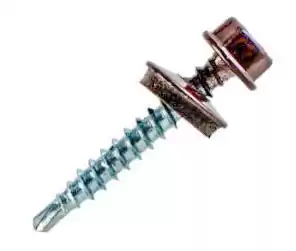 Саморіз покрівельний 4.8*35 мм RAL 8003 (код 207/21) (250 шт. в уп.), оцинкований - зображення 1