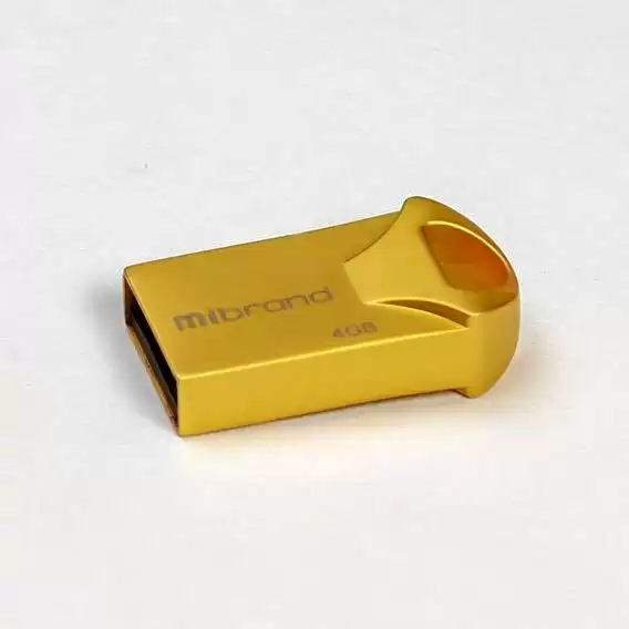Флешка 4 Гб Mibrand Hawk золотиста, USB накопичувач - зображення 1