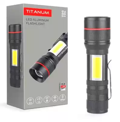 Ліхтарик ручний Titanum TLF-T02 200 Lm, 6500K + COB, металевий, акумулятор 800 mAh - зображення 1