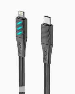 Фото товара Кабель Lightning на Type-C Havit CB6255 1м, черная ткань. Для зарядки мобильных телефонов и смартфонов iPhone (Айфон)