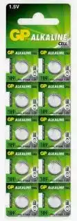 Фото товара Батарейка AG10 GP, 1.5 V, щелочная, бл. 10/1, аналоги: LR54, LR1130, 189, 389, SR1130W, GP89A, V10GA