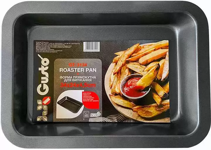 Форма для випікання прямокутна GUSTO GT-3134 34*24*4,5 см - зображення 1