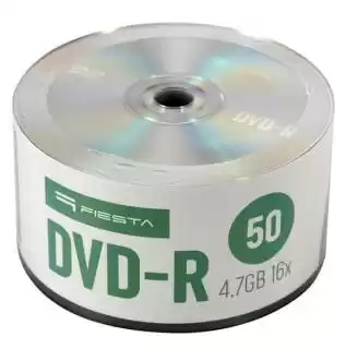Фото товара Диск DVD-R Fiesta 4,7Gb 16x Bulk 50 шт