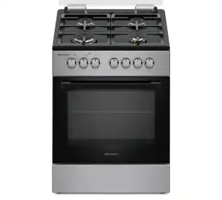 Фото товара Плита газоелектр. F661234GB 60см. сіро-чорка, чавунна решітка (GRUNHELM)