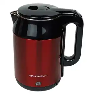 Фото товару Електрочайник Grunhelm EKS-1921R 1.8 л, 1500 Вт, метал (червоний), дисковий