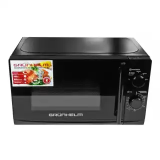 Фото товара Микроволновая печь GRUNHELM 20MX703-B, черная, 800W, механическая