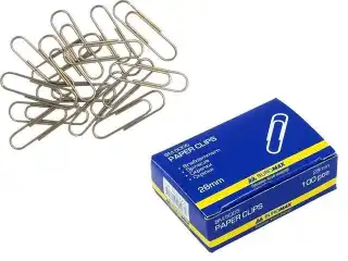 Фото товара Скрепки никелированные Buromax, 28 мм, 100 шт, круглые