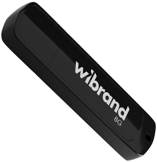 Флешка 8 Гб Wibrand Grizzly USB 2.0 чорна - зображення 1