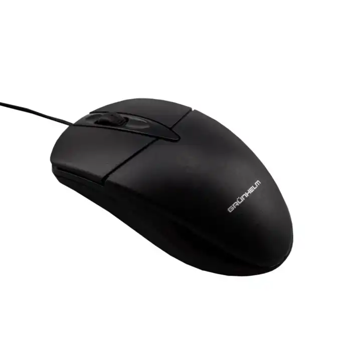 Миша дротова Grunhelm M-101WD чорна - зображення 1