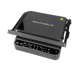 Фото товара Гриль-барбекю электрический Grunhelm G2203 мощность 2,2 кВт (антипригарное покрытие, рифленая поверхность, нагрев до 210 градусов)