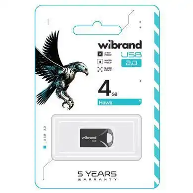 Флеш память 4 Гб Wibrand Hawk USB накопитель черный - изображение 1