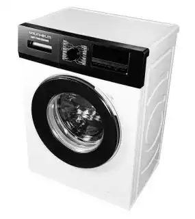 Фото товара Стиральная машина Grunhelm GWT-FN610D2WB 6 кг, 1000 об/мин, A+++, коллекторный двигатель, дисплей, 85x59.5x47 см, белая, черный люк, панель и дисплей