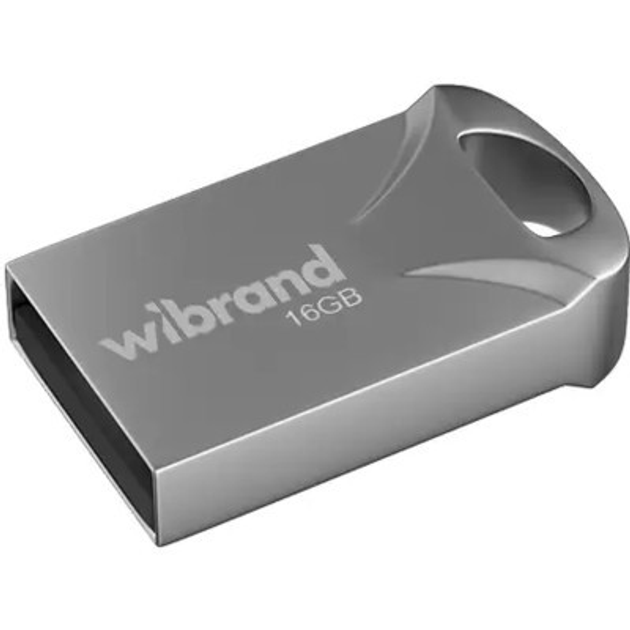 Флешка 16 Гб Wibrand Hawk USB 2.0 сіра - зображення 1