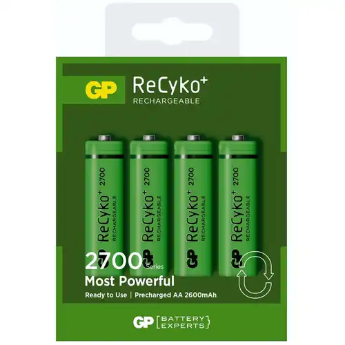 Аккумулятор AA GP ReCyko, 2600mAh - 4 шт. в картонной упаковке - изображение 1