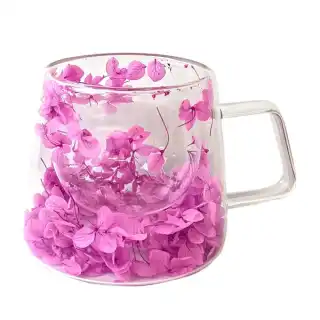 Фото товара VT-5312-200 Набір чашок Фіолетове диво з подвійним дном VITTORA, 2шт, 200мл.