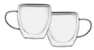 Фото товара VT-5314-250 Набір чашок TWINNY з подвійним дном VITTORA, 2шт, 250мл.