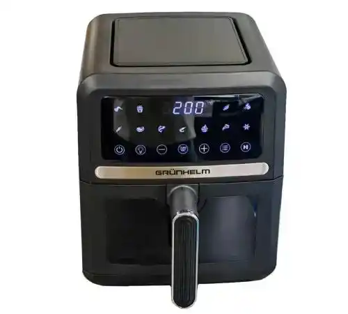 Мультипіч Grunhelm GAF-5000: 5 л, 1500 Вт, сенсорне керування, 8 програм, антипригарне покриття, чорна - зображення 1