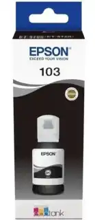 Фото товара Контейнер с чернилами Epson 103 Black 65 мл для L3100, L3110, L3150, L1100, L1200, L3100, L3200, L3500, L5100, L5200,L5300,L5500, L11050(C13T00S14A)