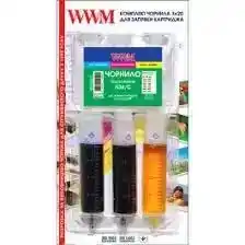 Заправочный набор WWM IR3.H34/C для HP №22/121/141 (3 x 20мл) 3шт x 20мл C/M/Y водорастворимые - изображение 1