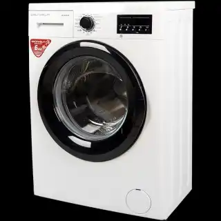 Фото товара Стиральная машина Grunhelm GWS-FN610D1WB автомат 6 кг, 1000 об/мин, A++, дисплей, 85x60x44 см, белая/черный люк