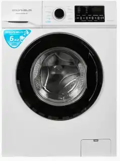 Фото товара Стиральная машина автомат Grunhelm GWW-F612D0WB белая, 6 кг, 1200 об., BLDC, инверт.