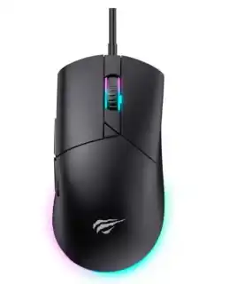 Фото товара Мышь проводная Havit HV-MS1038 черная игровая с RGB подсветкой