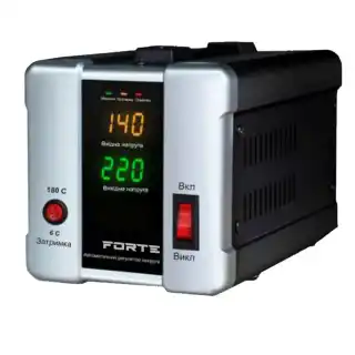 Фото товара Стабілізатор напруги FORTE HDR-2000, релейного типу, потужність 1200Bт, точність 8%, вага 6.0 кг.