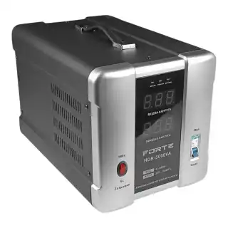 Фото товара Стабілізатор напруги FORTE HDR-5000, релейного типу, потужність 3000Bт, точність 8%, вага 14.3 кг.
