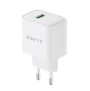 Фото товара Зарядное устройство Havit HV-UCY001 USB 18W быстрый заряд, белый
