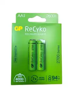 Фото товара Аккумулятор AA R6 GP 2700mAh ReCyko - 2 шт. в картонной упаковке