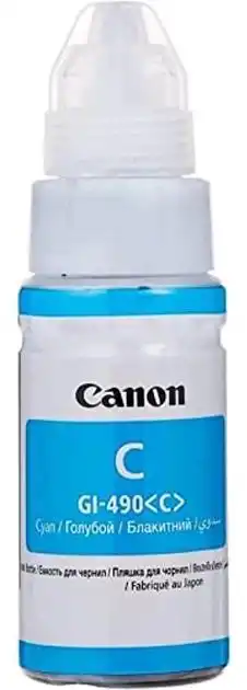 Контейнер з чорнилами Canon GI-490C 70 мл Cyan для Pixma G1400/G2400/G3400 (0664C001) - зображення 1