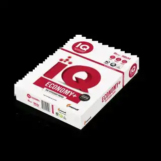 Фото товара Бумага А5 белая IQ Economy+ 500 листов в файле, 80 г/м², класс С+. Качественная ксероксная бумага для принтеров и офиса, производство - Словакия