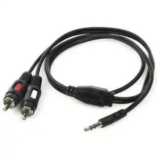 Фото товара Кабель Audio 3.5 мм Male to 2xRCA Male 0,8 м ATcom