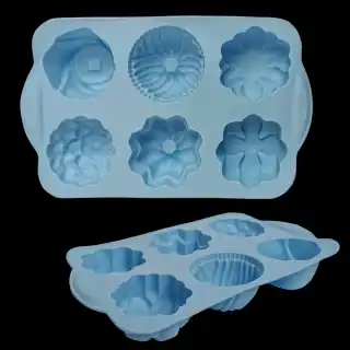 Фото товара Силиконовая форма для кексов Gusto GT-S 202, 26*16*3.5 см (на 6 кексов)