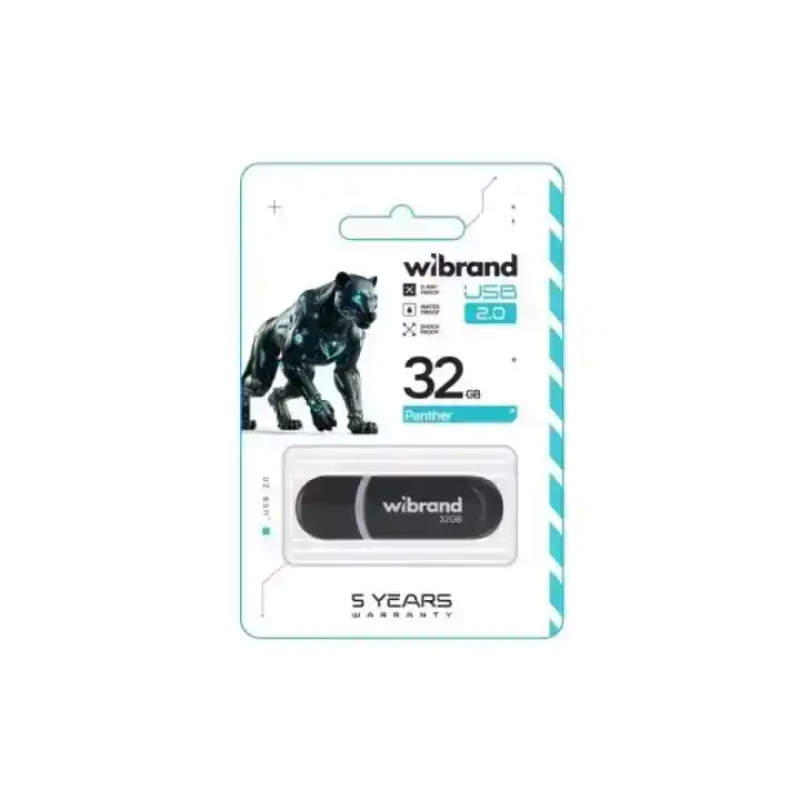 Флеш память 32 Гб Wibrand Panther USB накопитель черный - изображение 1