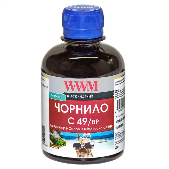 Чернила WWM C49/bp Black 200г для принтеров Canon - изображение 1